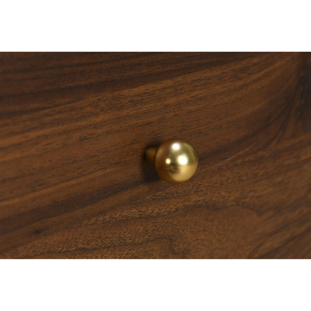 Anza - 6 Drawer Dresser With Mirro - Walnut