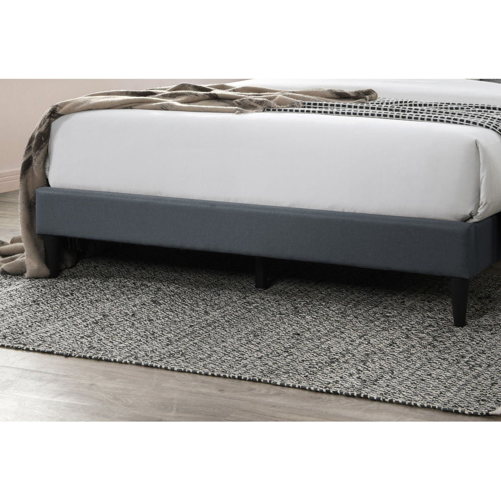 Platform Bed With Diamond Tufted Headboard