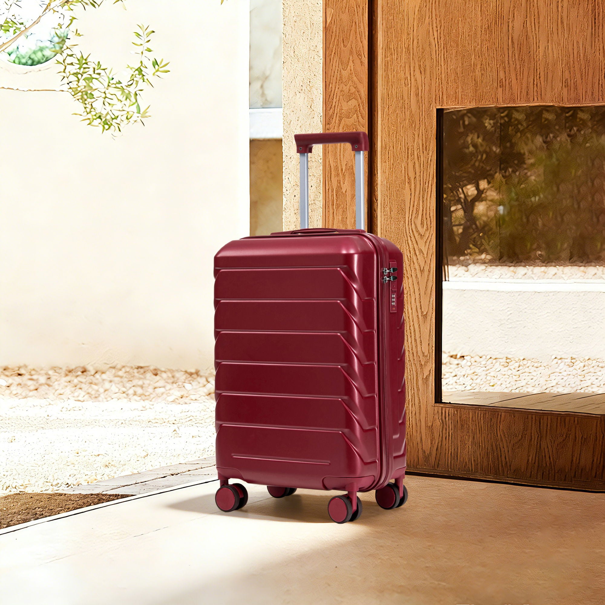 Hard Shell Travel Luggage With Scratch Resistant Surface