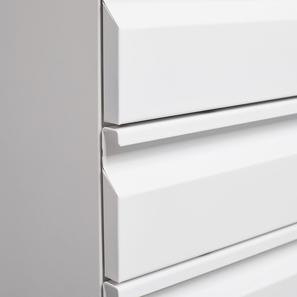 Contemporary 3 Drawer Mobile Filing Cabinet With Lock, Metal Office Storage For Legal / Letter Size
