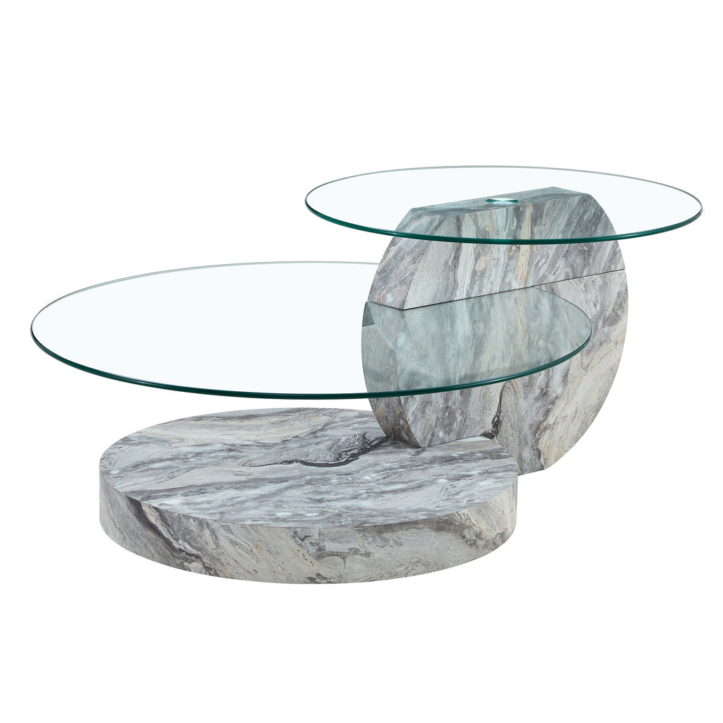 Contemporary Artistic Double Layer Coffee Table