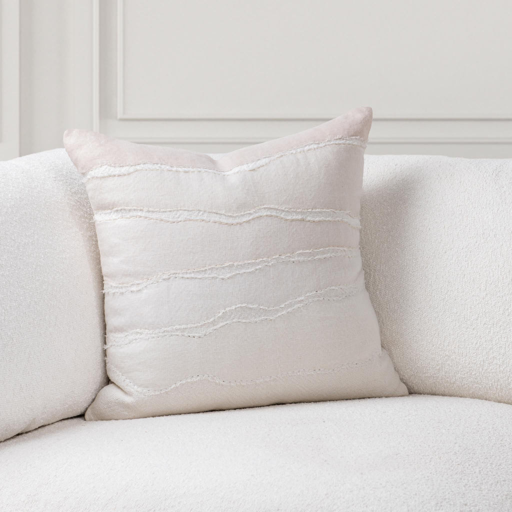 Villa Classics - Bikram 22" x 22" Accent Pillow - Ivory / Natural