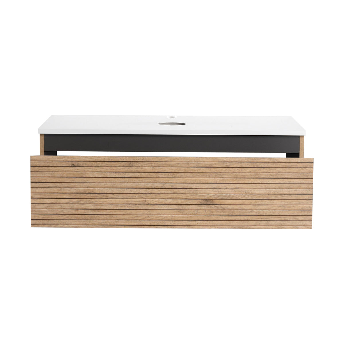 Wall Mounted Bathroom Vanity & 1 Soft Close Drawer (Excluding Sink)