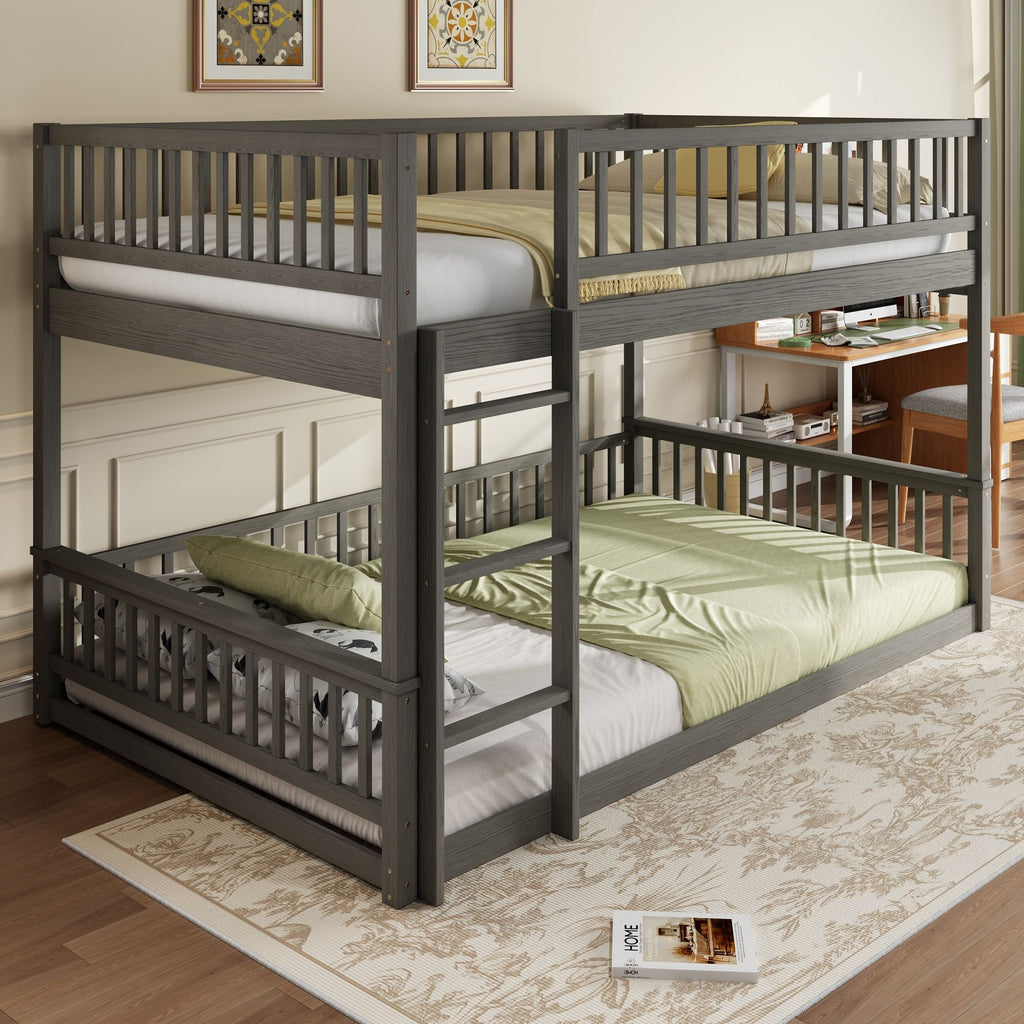 Bunk Bed With Ladder And Guardrails