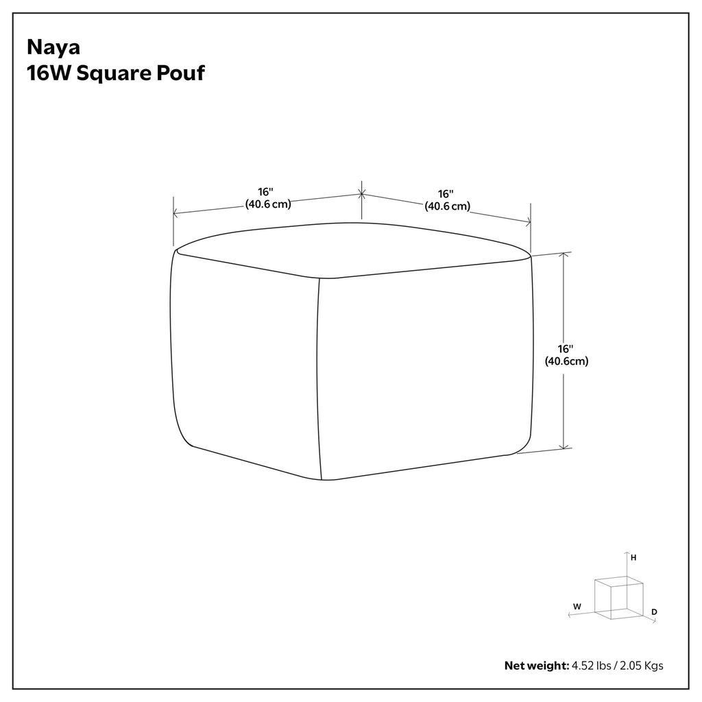 Naya - Upholstered Cube Pouf
