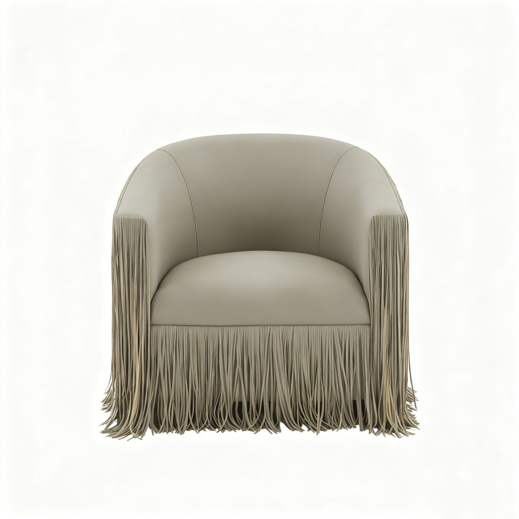 Isle - Swivel Chair With Fringe Accent