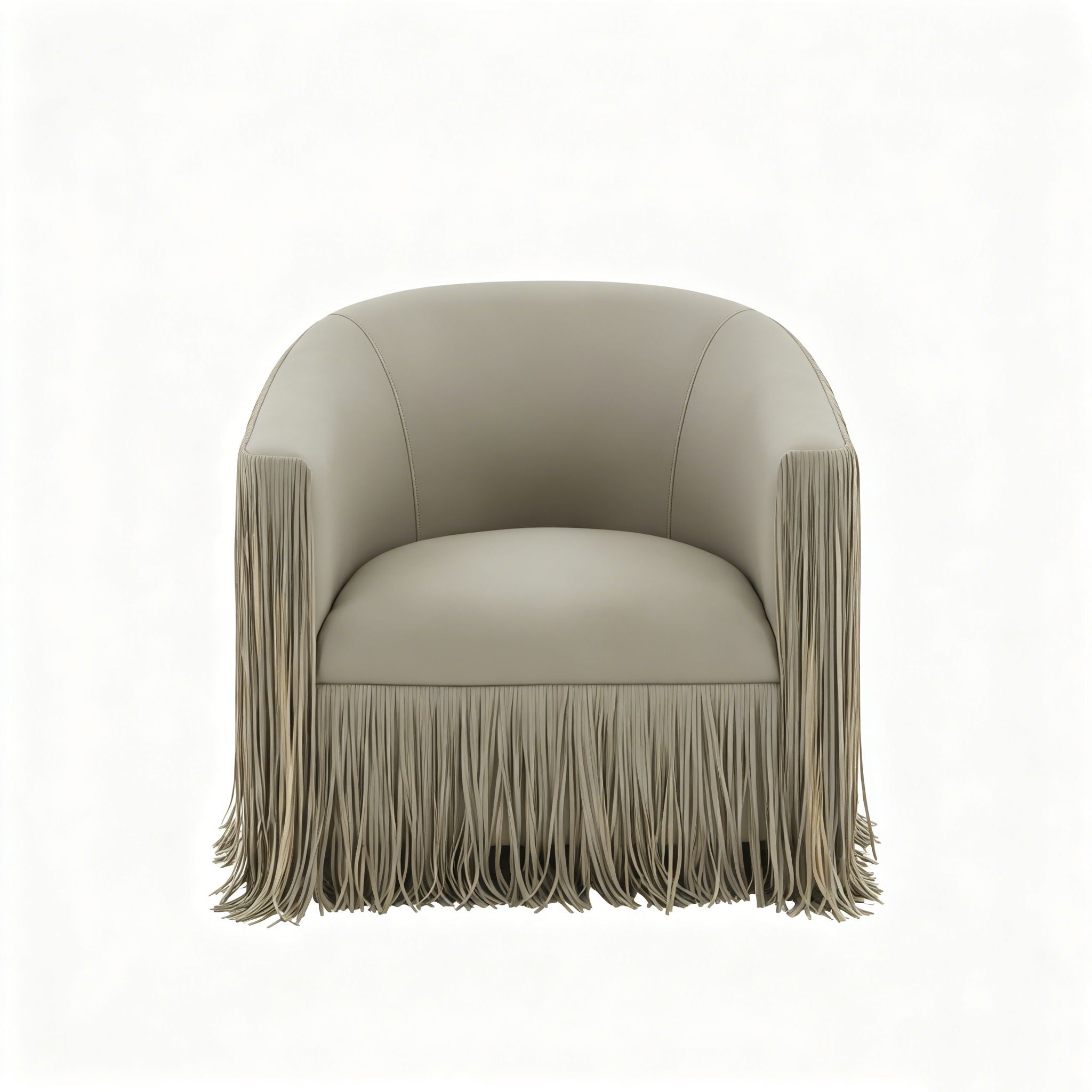 Isle - Swivel Chair With Fringe Accent