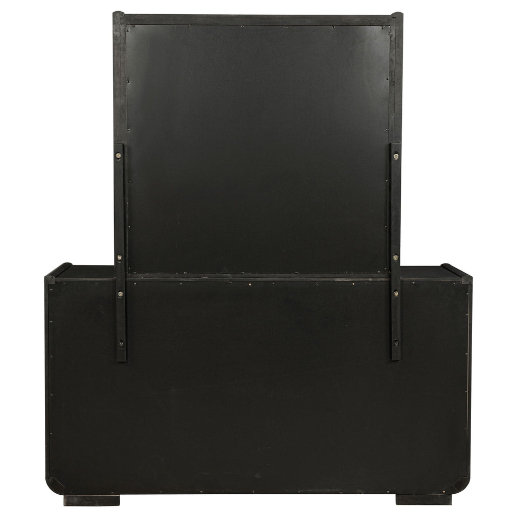 Bangor - 8 Drawer Dresser With Mirror Set - Black