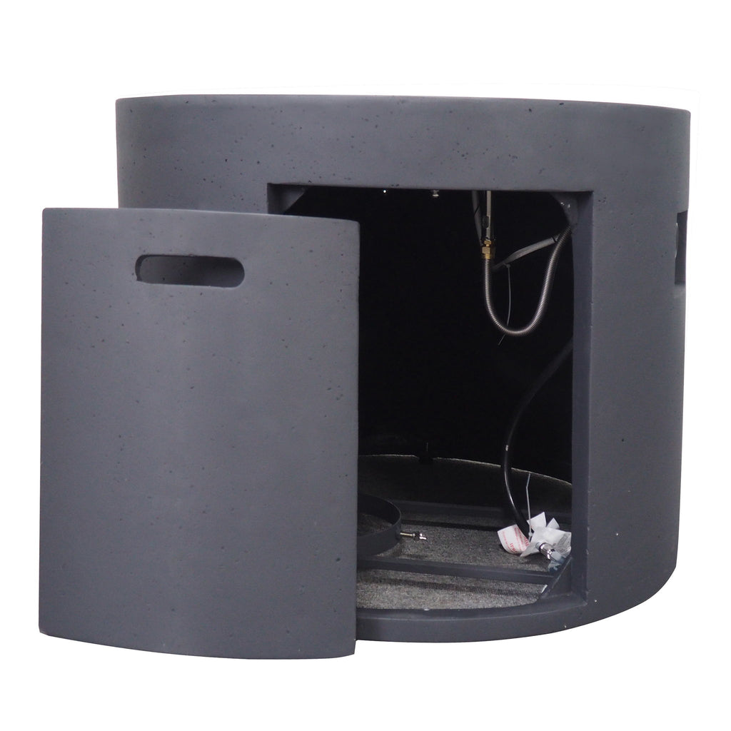 Round Iron Fire Pit With 40, 000 Btu