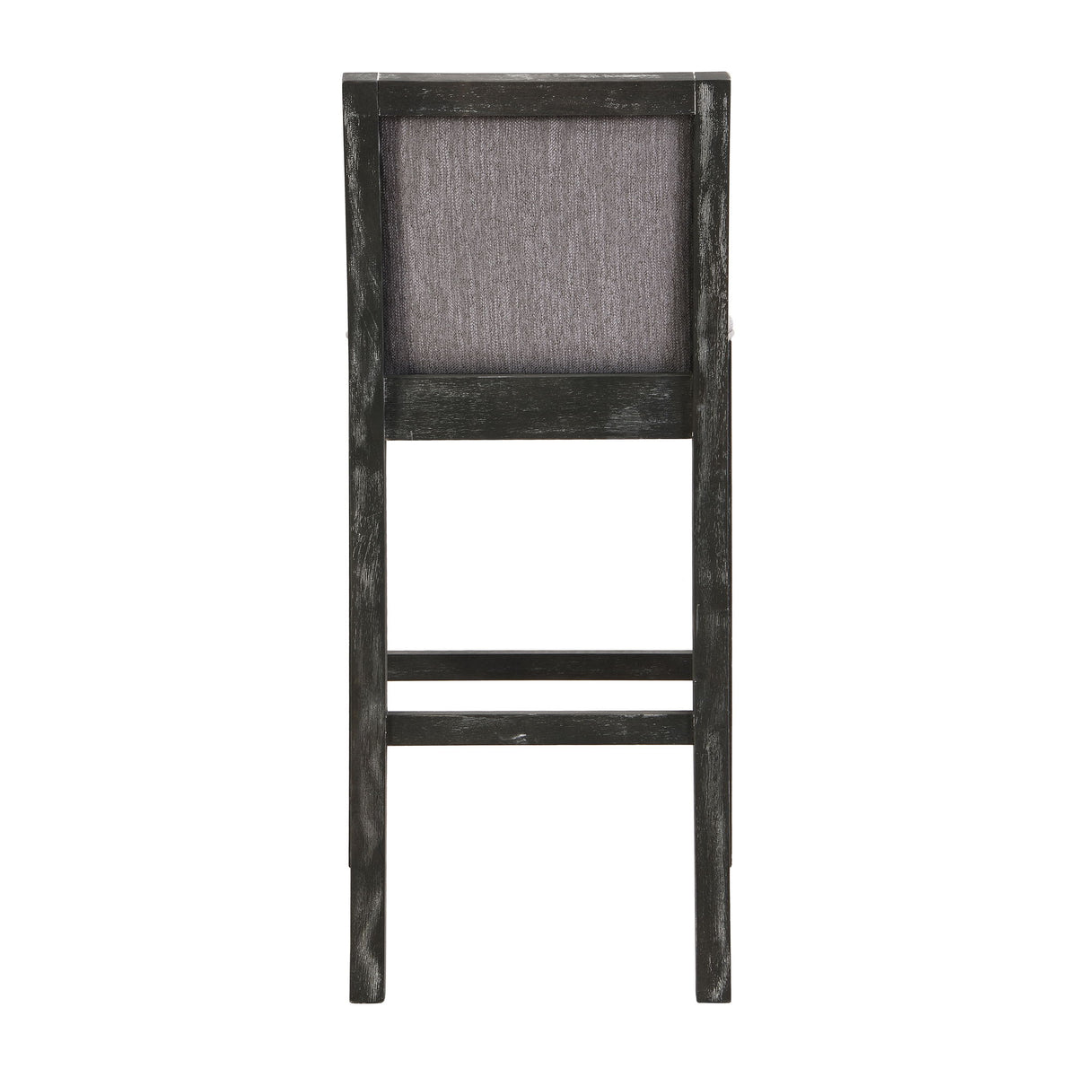 Bar Stools (Set of 2), Rubber Wood Frame, Retro Bar Chairs Suitable For Kitchen Island - Black / Gray