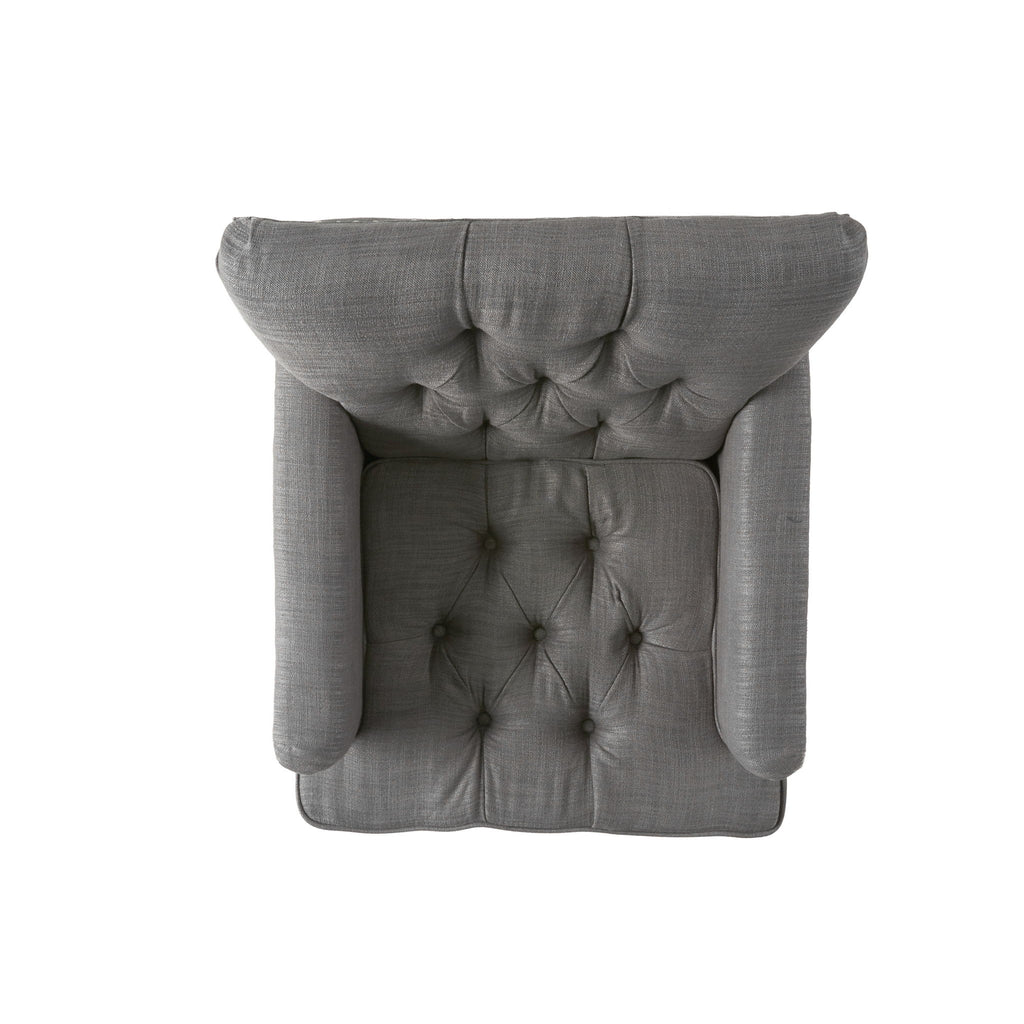 Harrison - Tufted Club Chair With Button Tufted Back And Birch Wood Legs