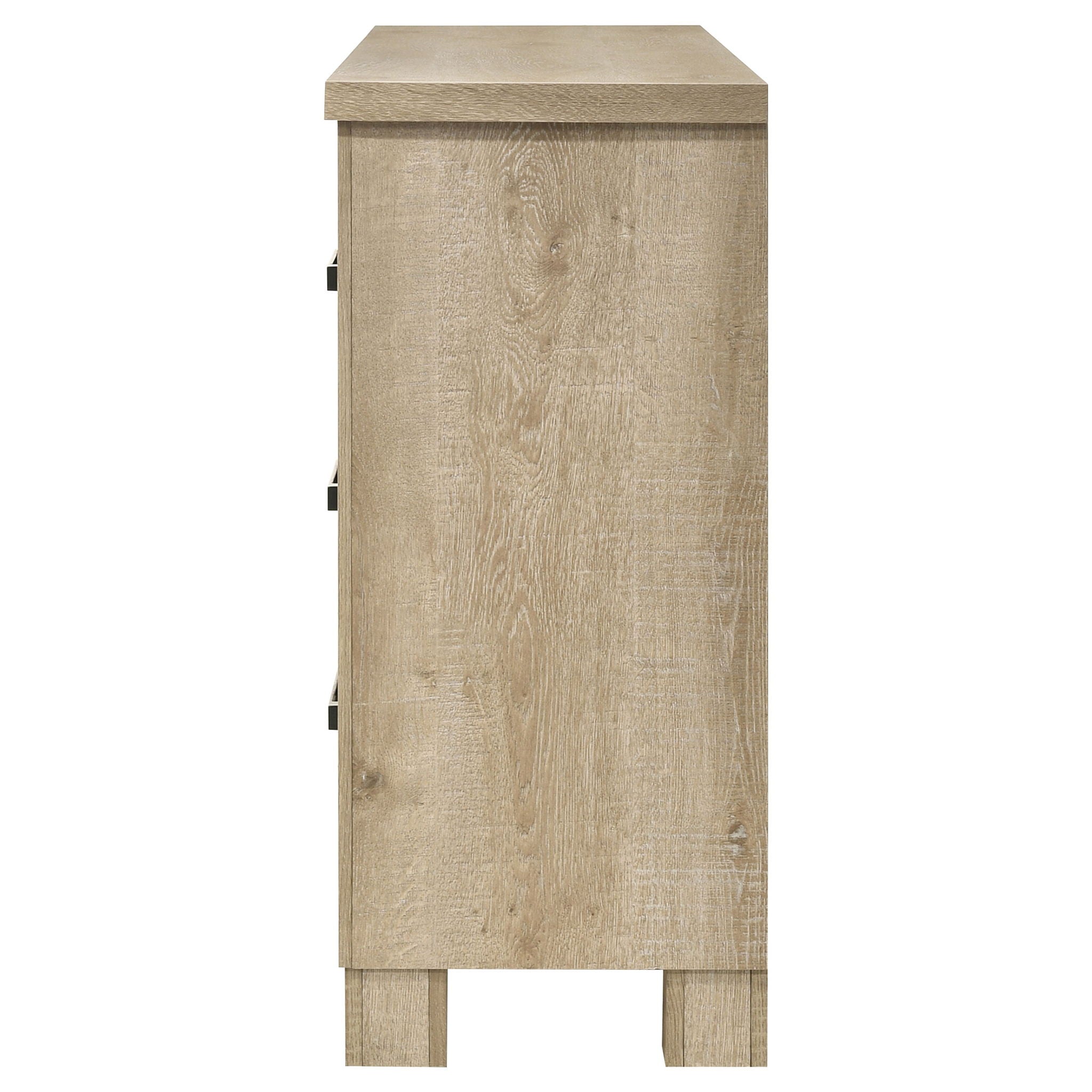 Sansome - 6 Drawer Bedroom Dresser With Pulls - Oak