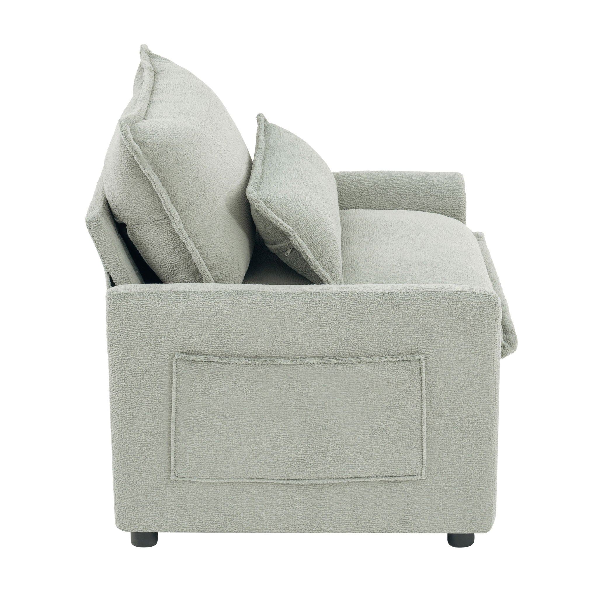 Modern Single Seat Accent Chair With Side Storage Pockets