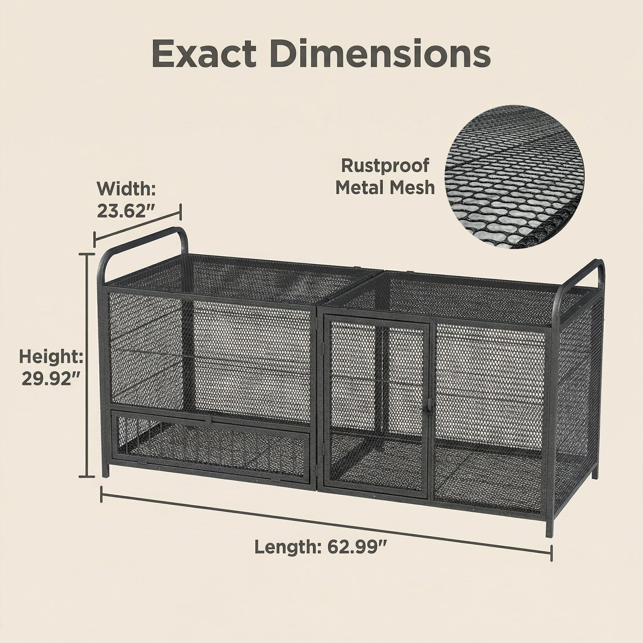 Chicken Cage, Poultry Breeding Coop - Black / Silver