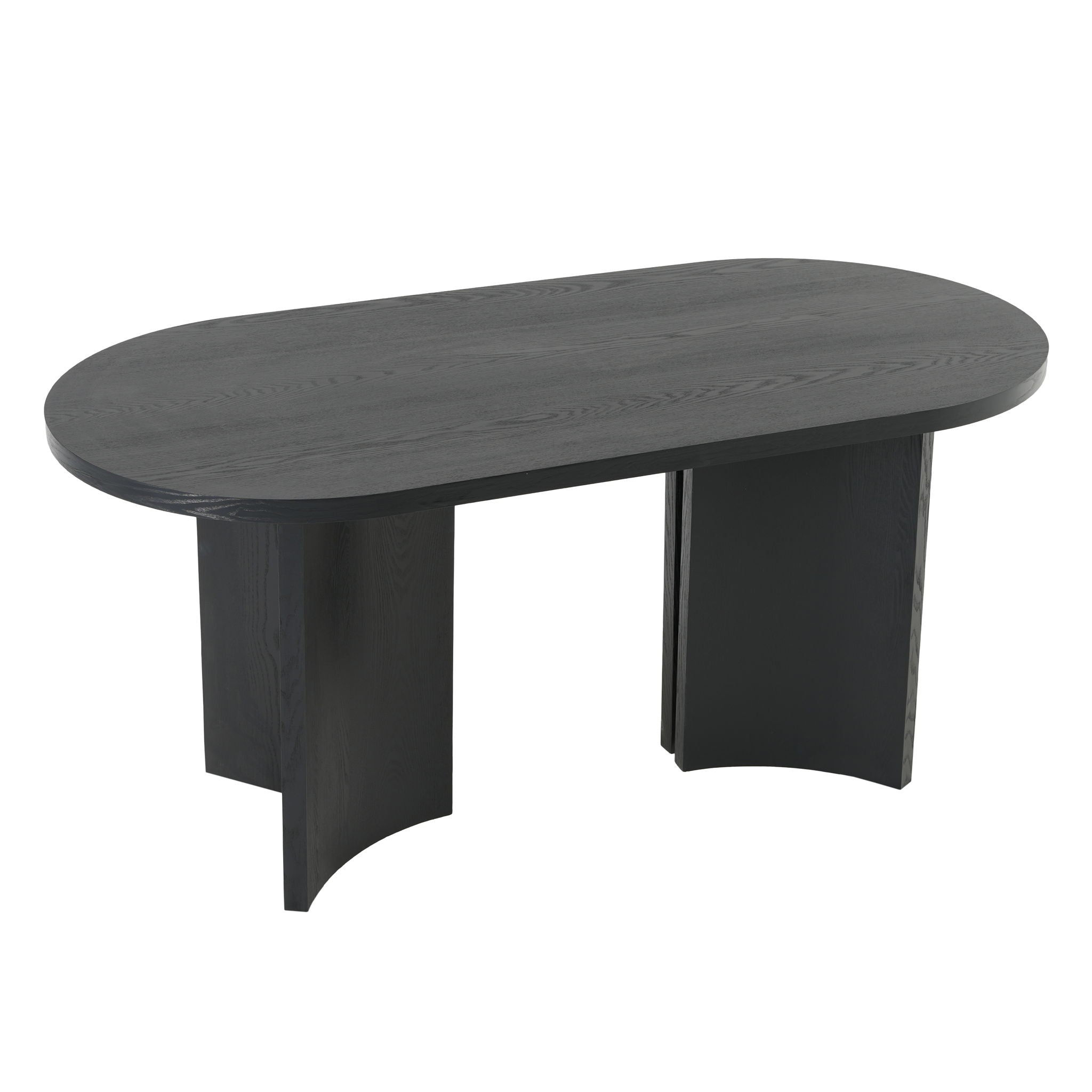 Dining Table With Curved Legs - Black
