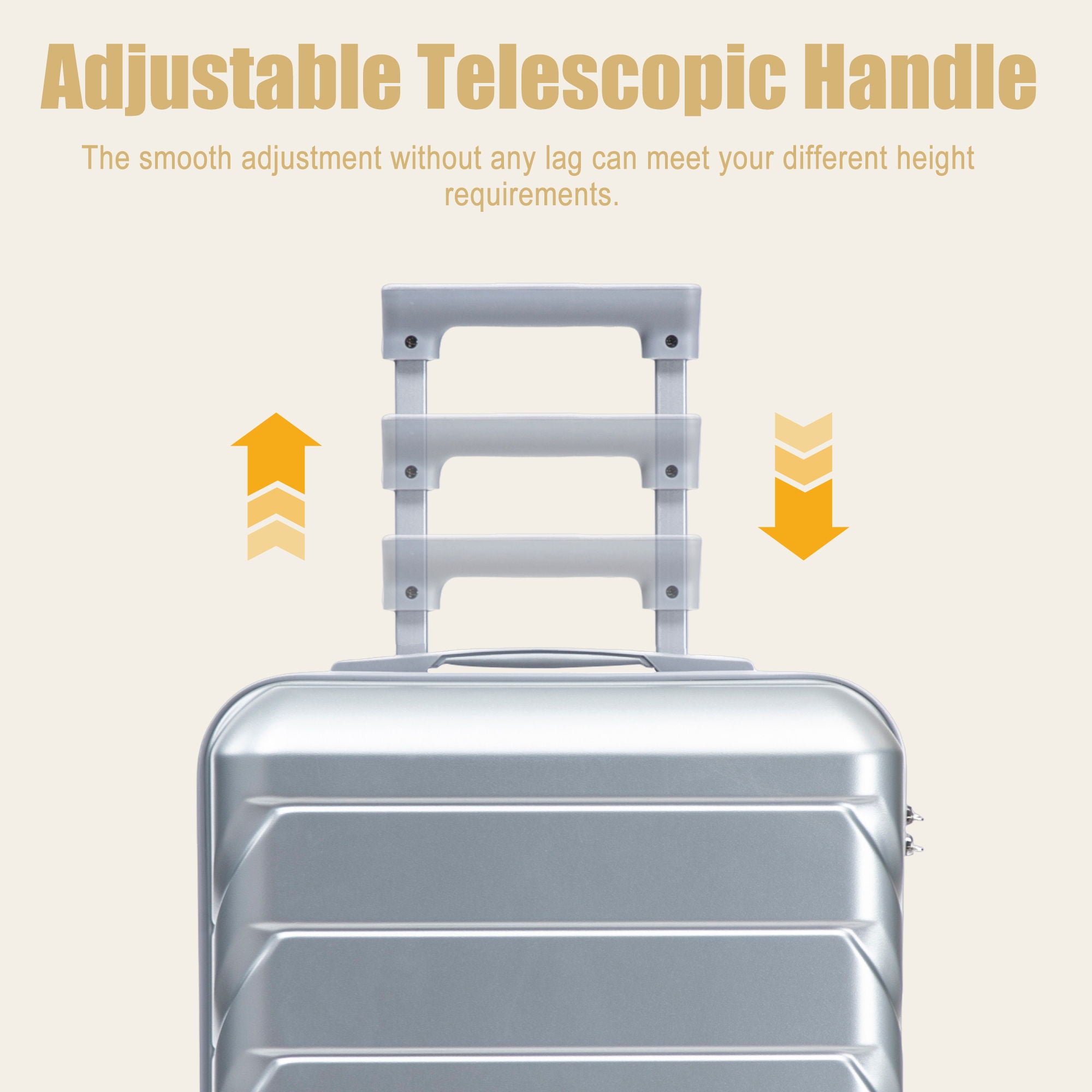 Hard Shell Travel Luggage With Scratch Resistant Surface