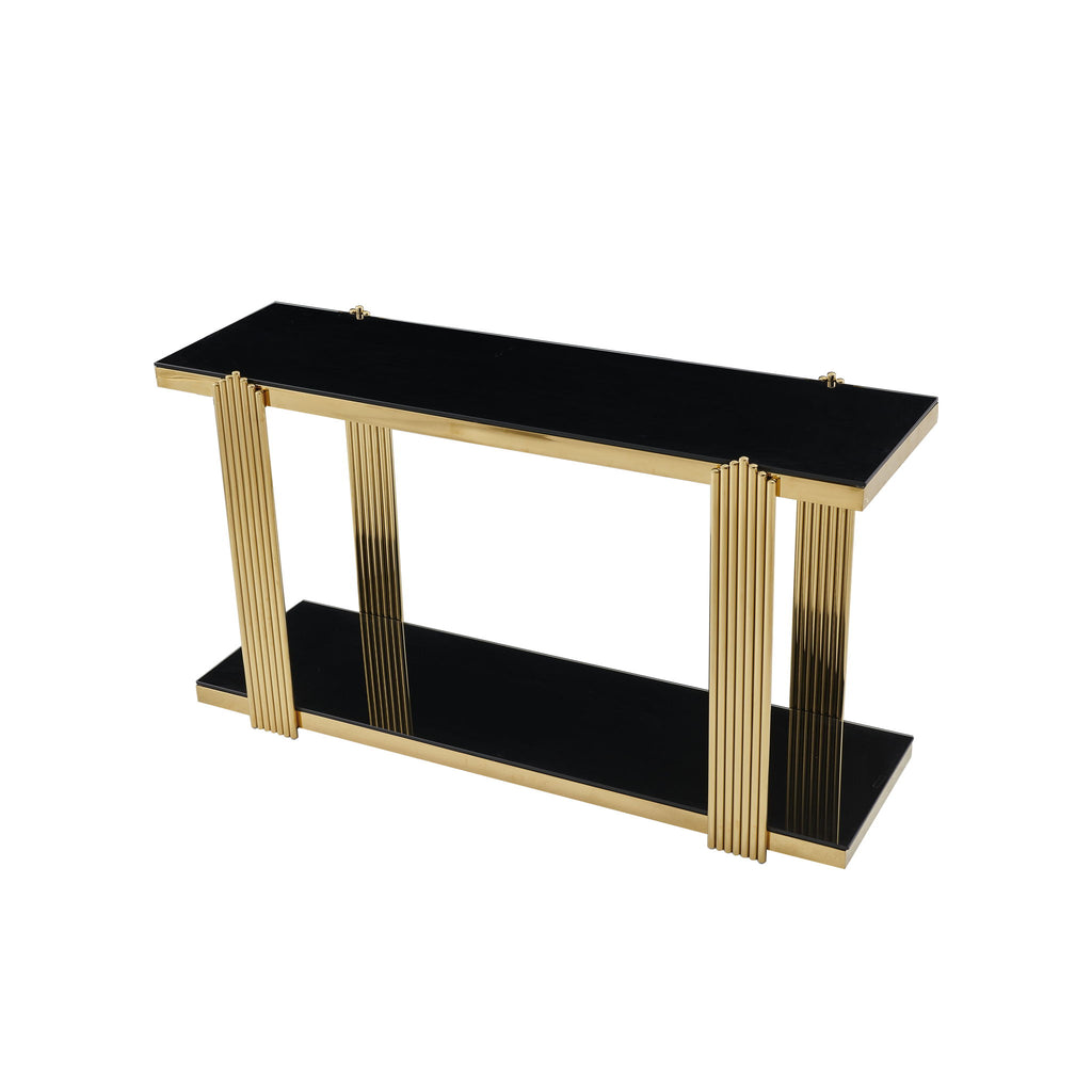Console Table With Double Tier Storage