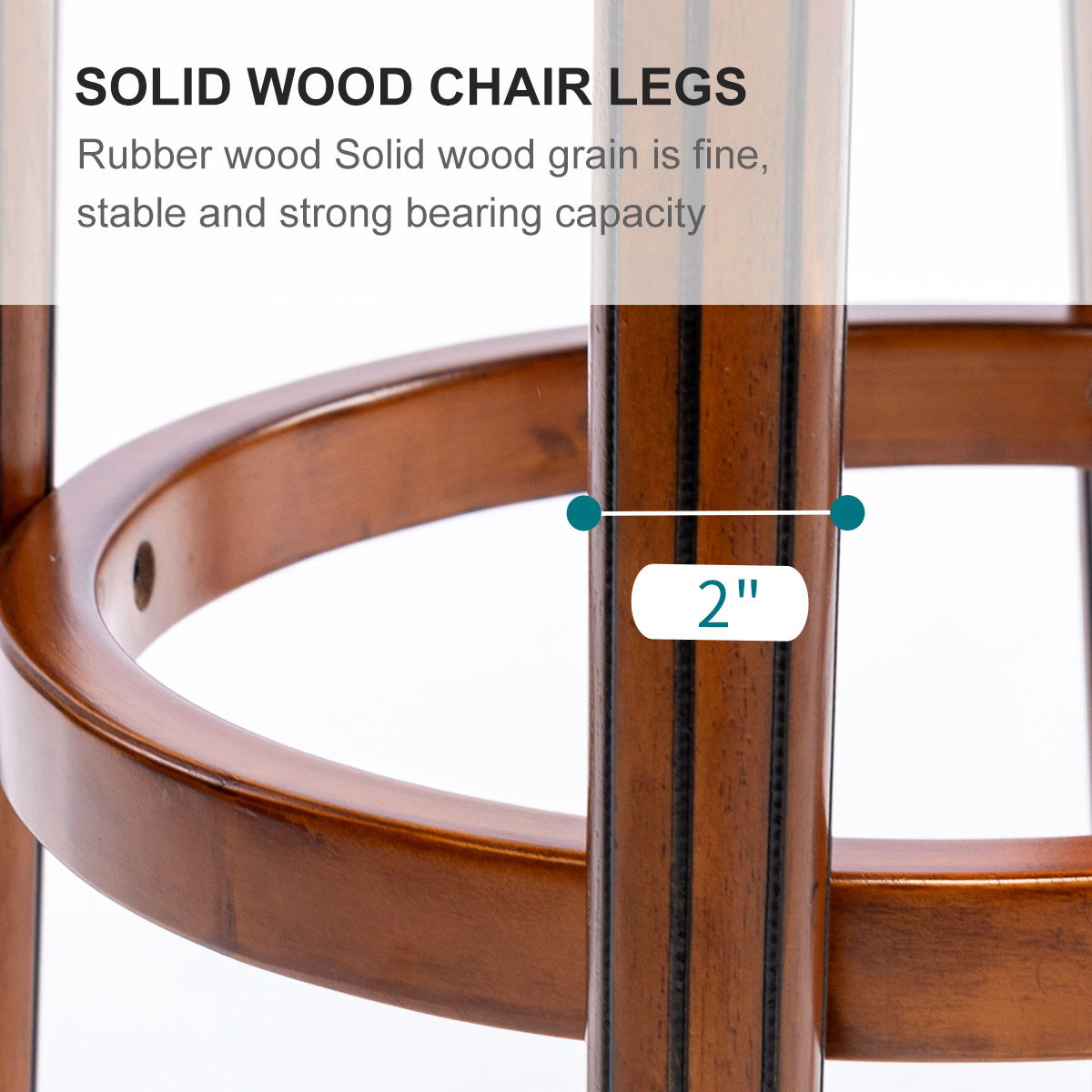 Swivel Cow Top Wooden Bar Stool, 360 Degree Swivel Bar Height Chair With Backs For Home Kitchen Counter