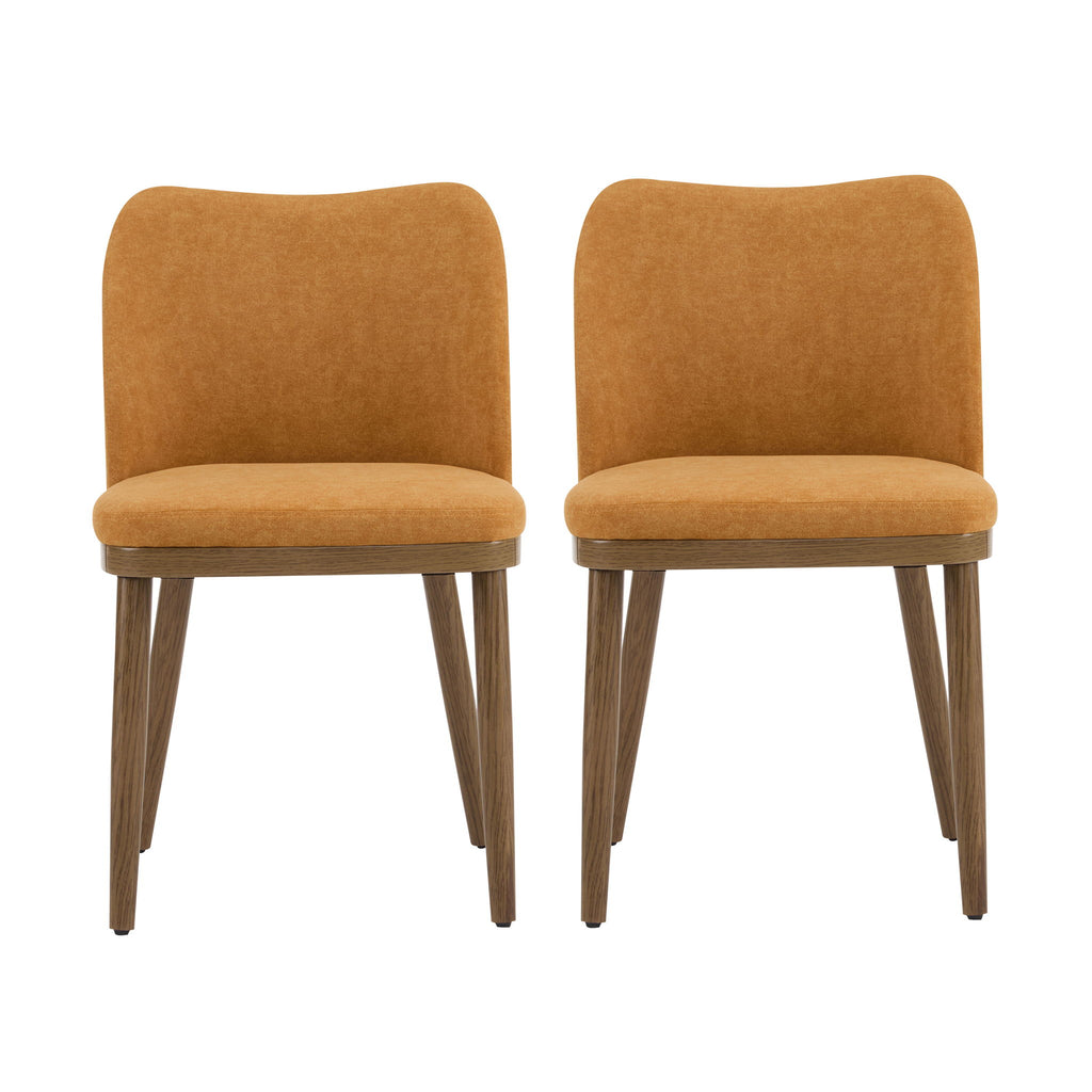 Mid Century Modern Dining Chair With Ergonomic Backrest