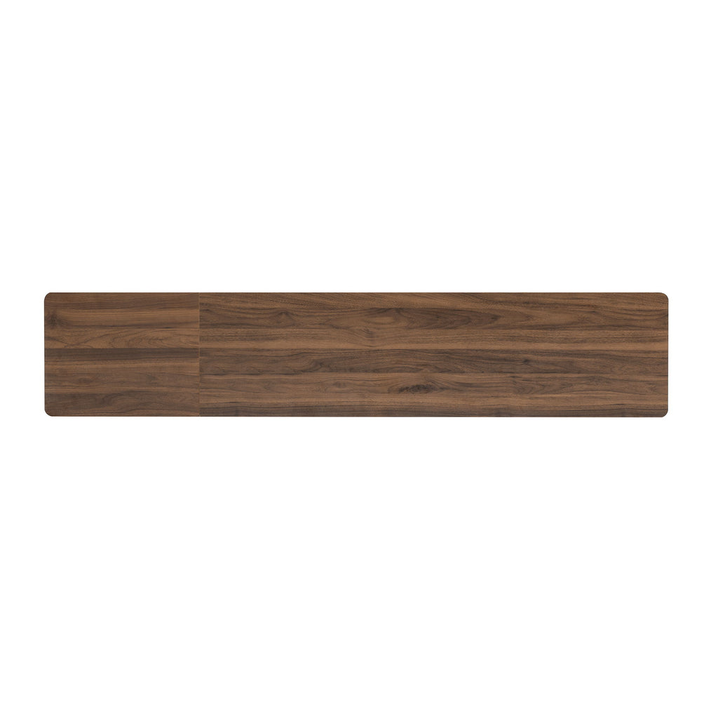 TV Stand For TVs Up To 85" With Soft-Close Doors, Open Shelf, Cable Management - Walnut
