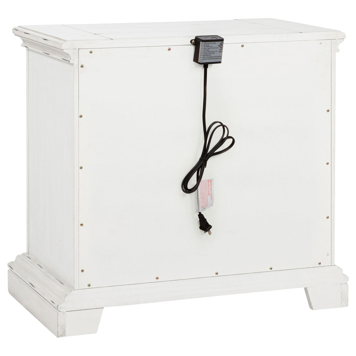 2 Drawer Nightstand With Dual USB Charging Ports - Vintage