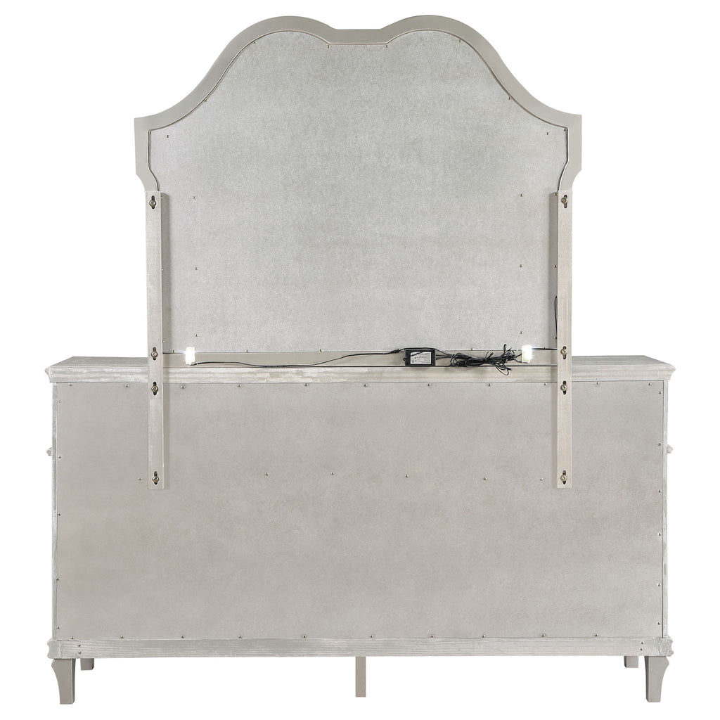 Colwood - 9 Drawer Dresser With Mirror - Silver