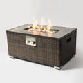 Outdoor Propane Fire Pit Table - Brown