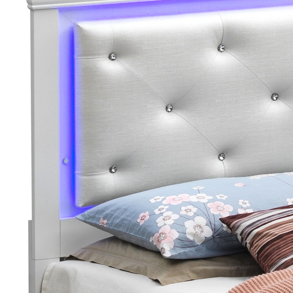 Elegant Queen Bed - Champagne