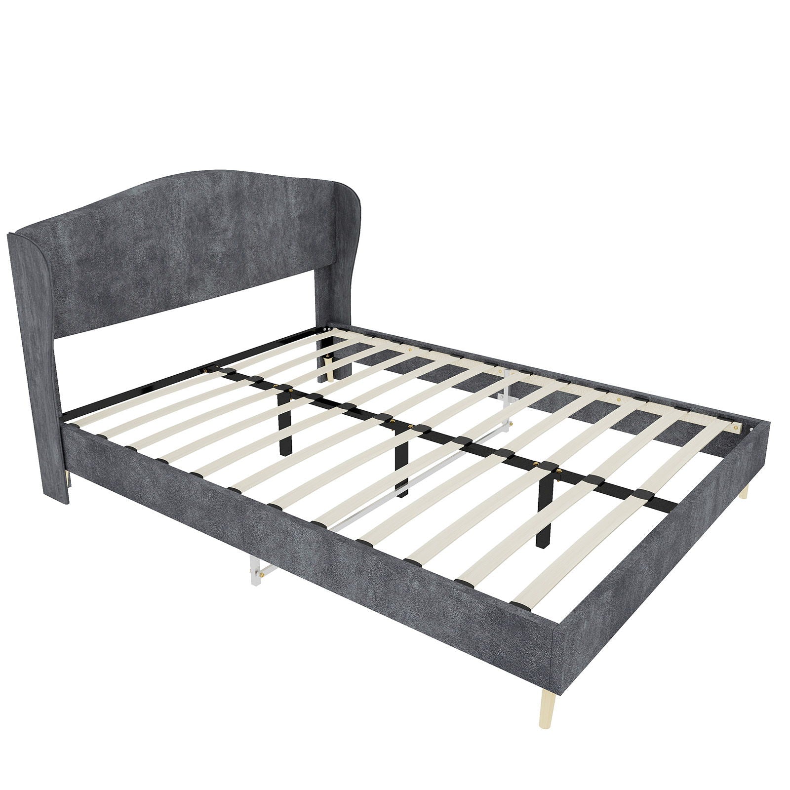 Upholstered Bed, Tufted Headboard, Comfortable Sleep