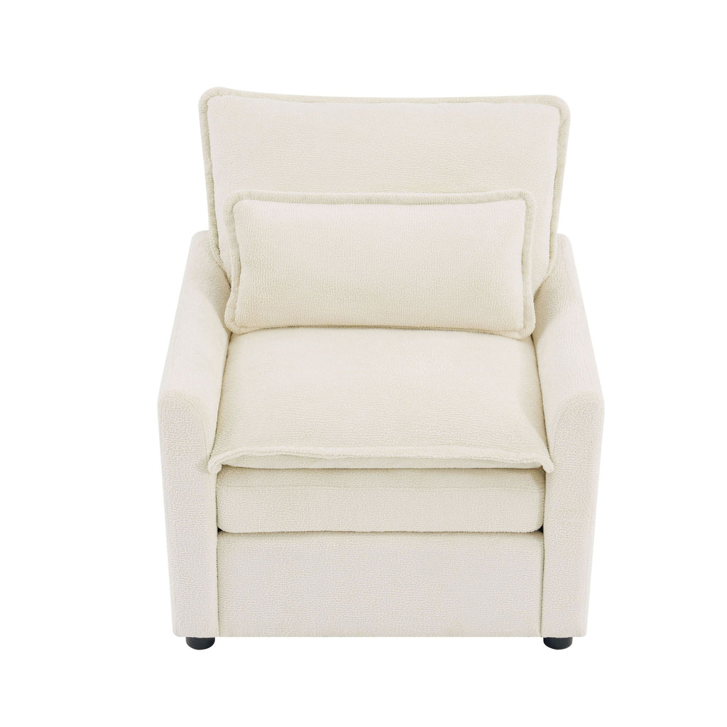 Modern Single Seat Accent Chair With Side Storage Pockets