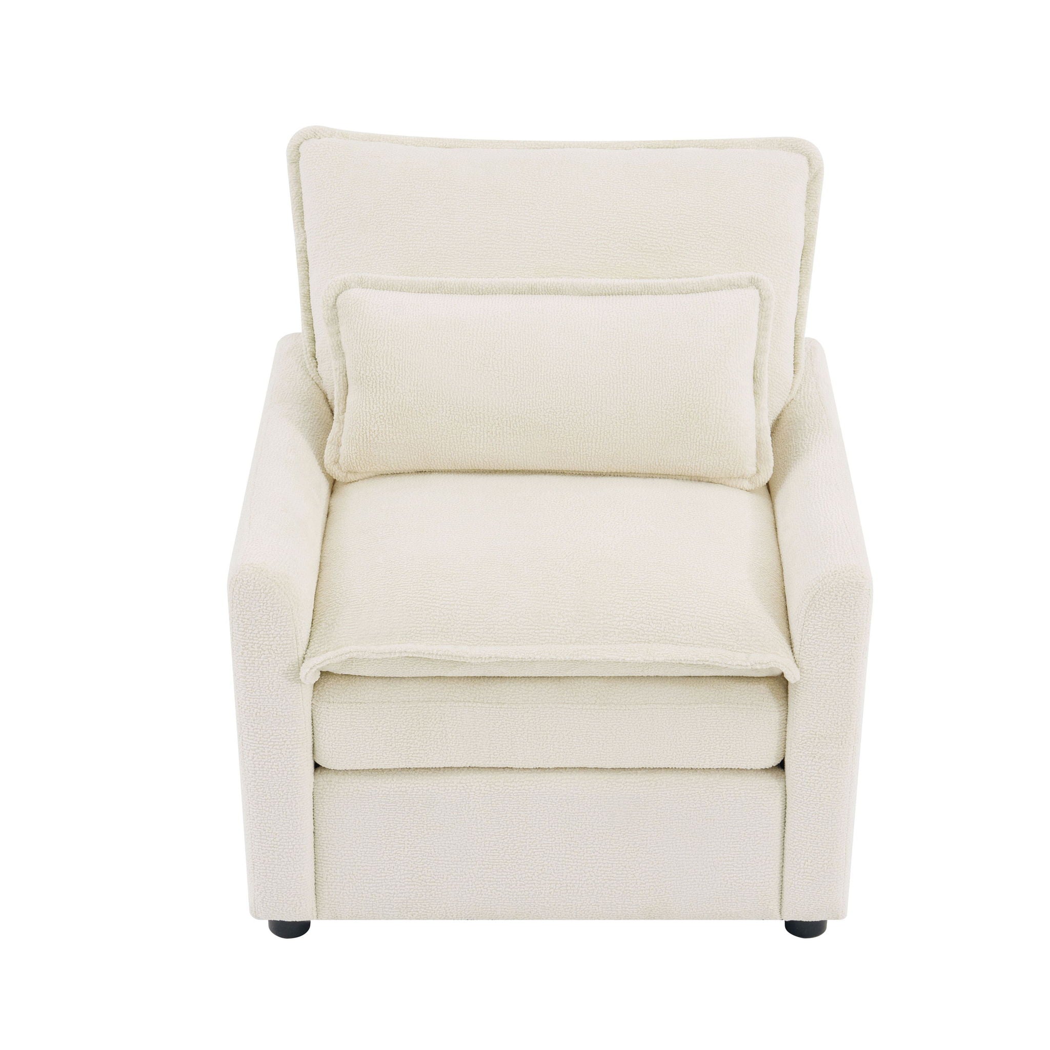 Modern Single Seat Accent Chair With Side Storage Pockets