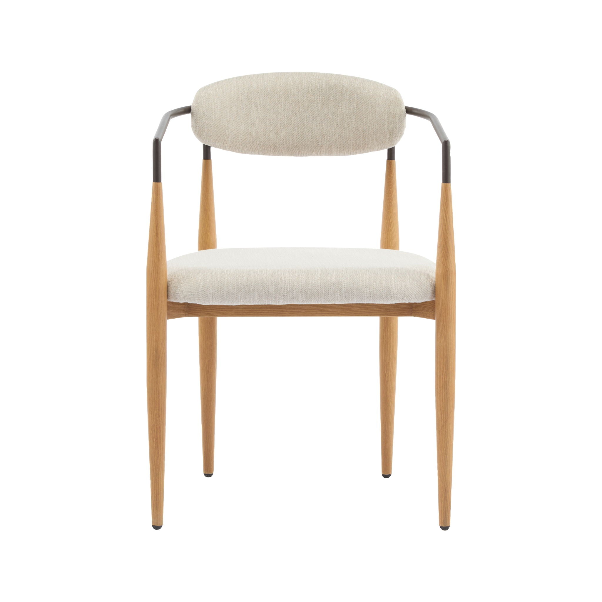 Modern Luxe Dining Arm Chair Set With Upholstery