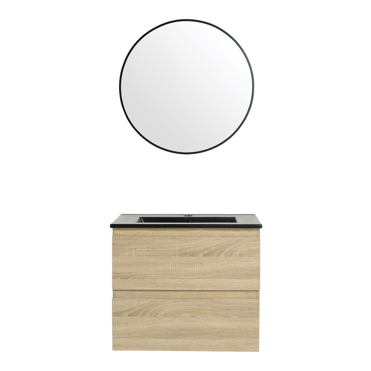 Wall Mounted Bathroom Vanity With Sink, 2 Soft Close Drawers
