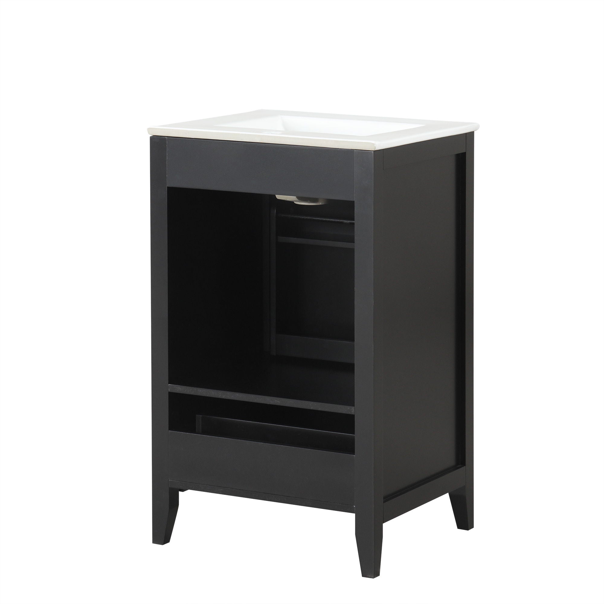 Bathroom Vanity With Sink, Soft Closing Cabinet Door, Storage Rack And Drawer