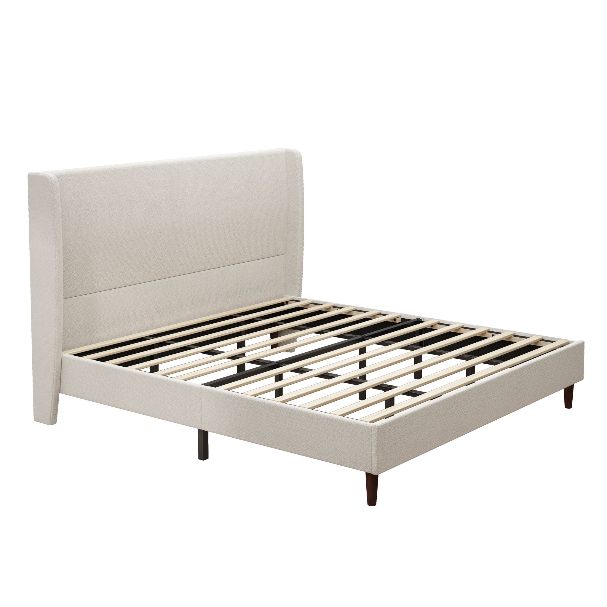 Upholstered Bed & High Headboard Design