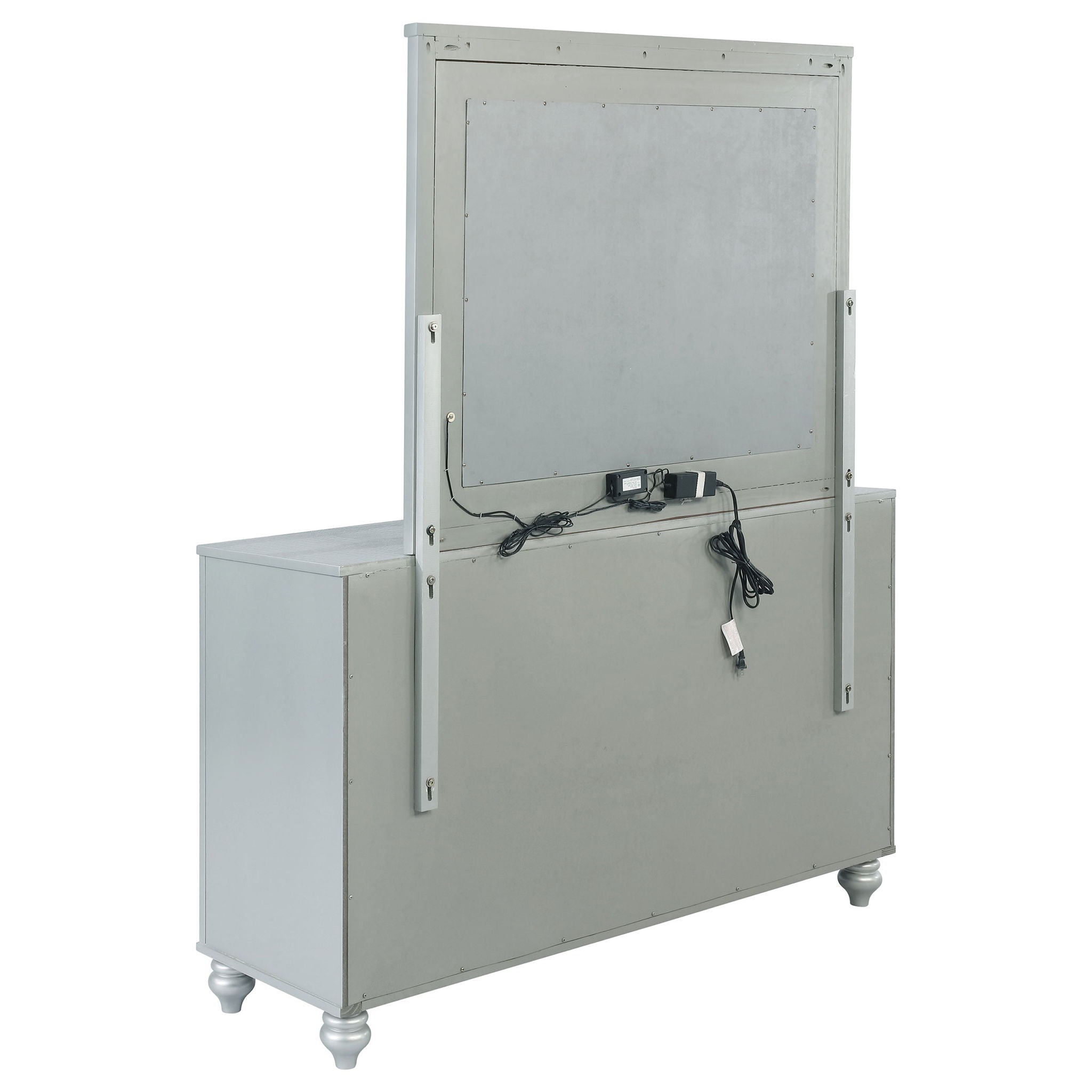 Arabesque - 6 Drawer Dresser With Mirror - Silver