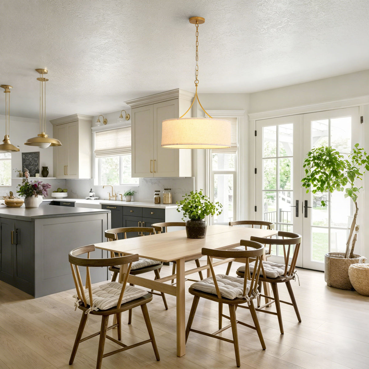 3 Light Drum Pendant Light