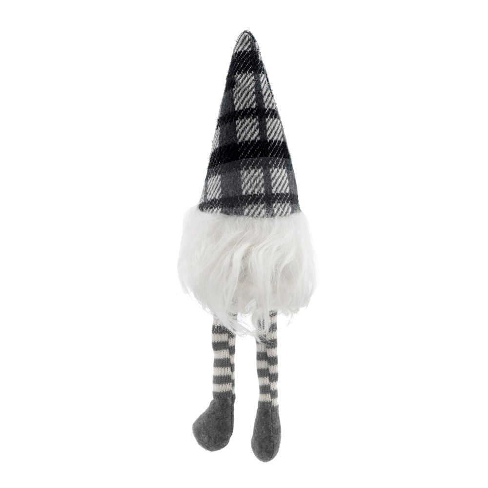 3 Pieces Sitting Gnome, Christmas Table Home Ornaments For Holiday Party Gifts - White / Gray