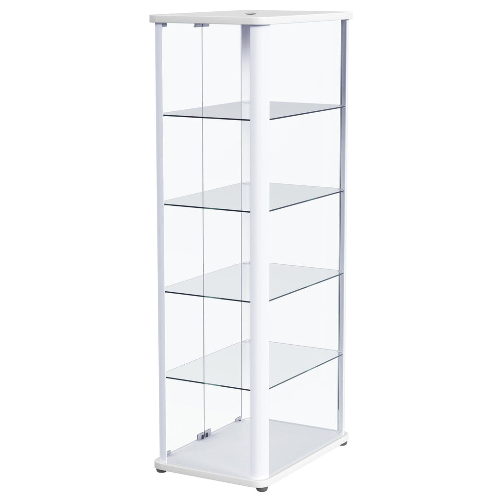 Nevra - 4 Shelf Display LED Curio Cabinet