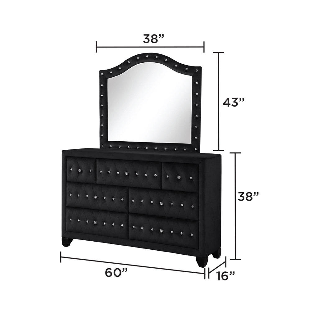 Sophia - Tufted Upholstery Mirror