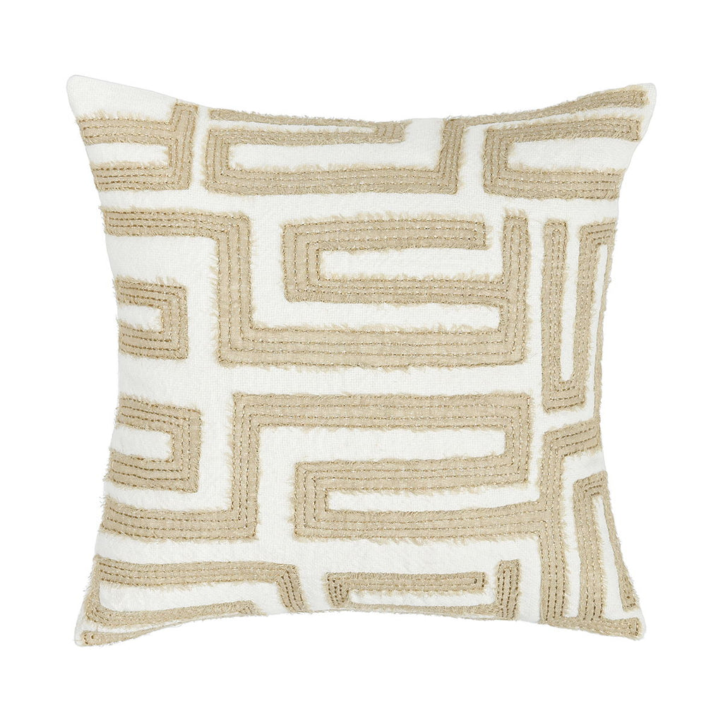 Mateo - 22" x 22" Pillow - Metallic Gold / Ivory