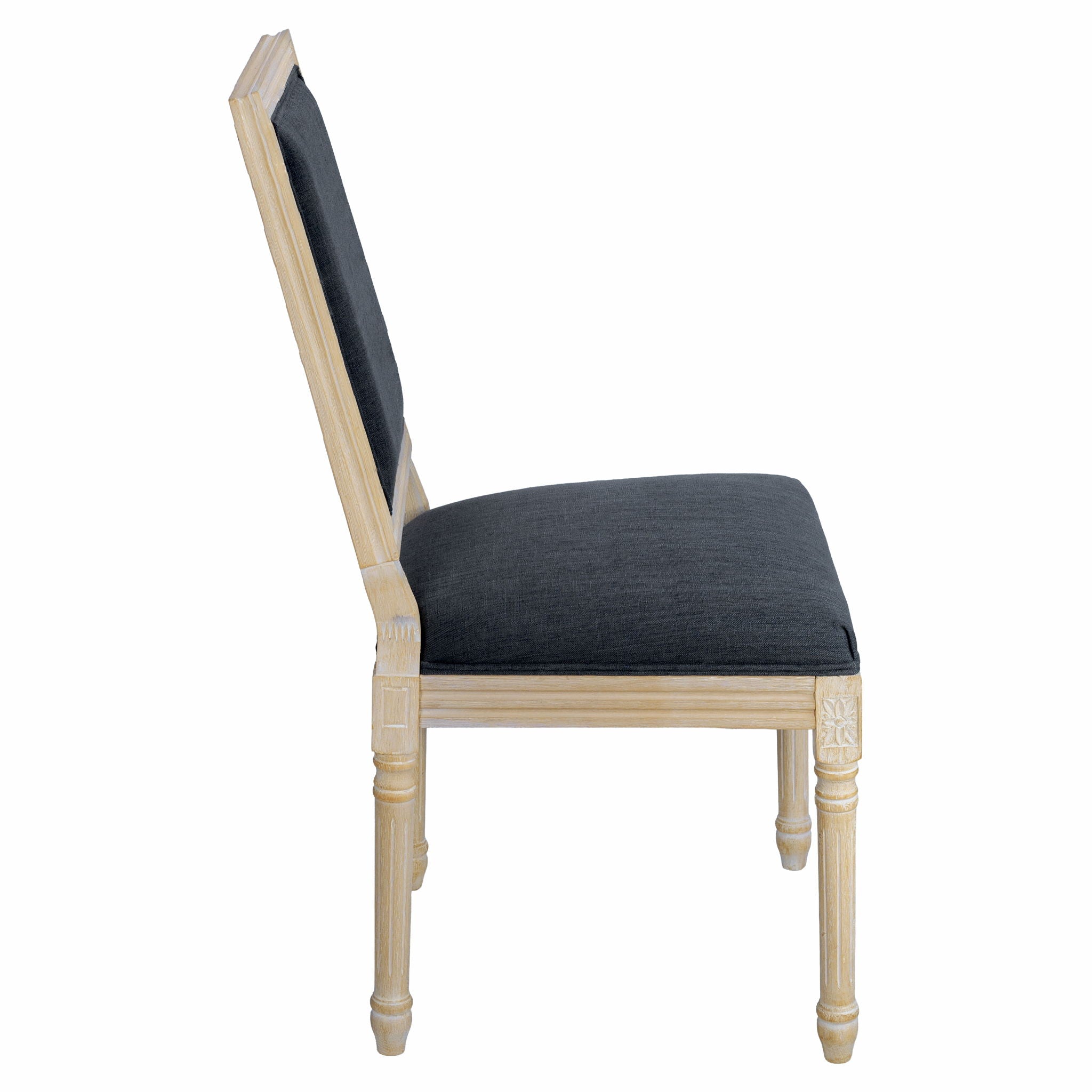 Dining Chairs With Upholstered Square Back (Set of 2)