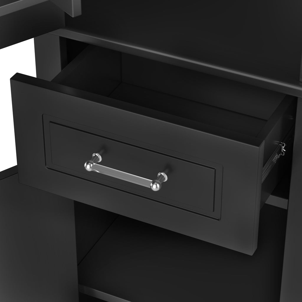 Tall Freestanding Bathroom Storage Cabinet With Adjustable Shelf, 2 Door Design