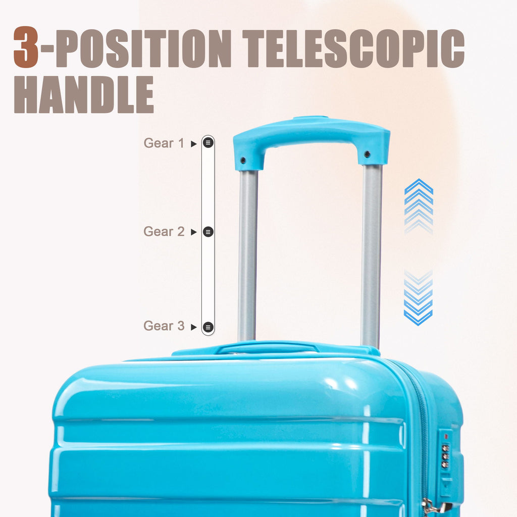 Luggage Set 14" / 20" With Combination Lock And Cosmetic Case
