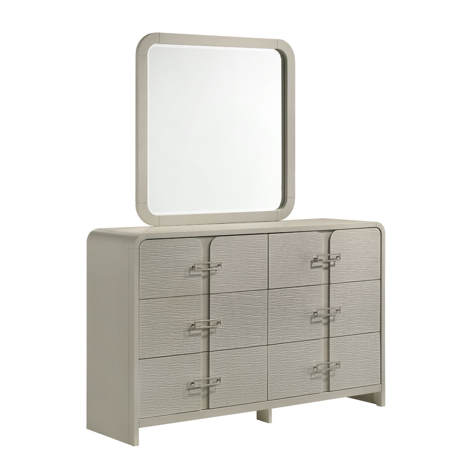 Aria - 6 Drawer Dresser - Beige