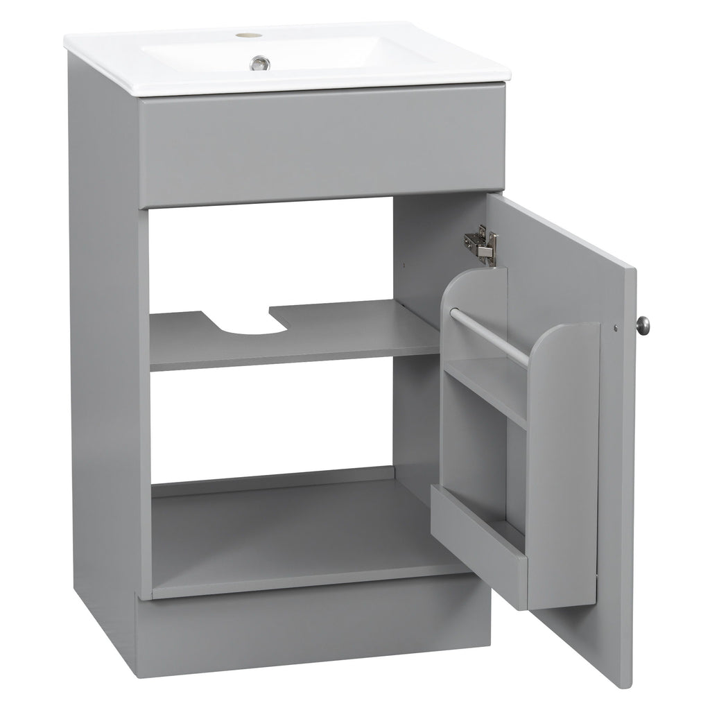 Bathroom Vanity With Sink, Cabinet With Adjustable Shelf
