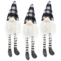 3 Pieces Sitting Gnome, Christmas Table Home Ornaments For Holiday Party Gifts - White / Gray