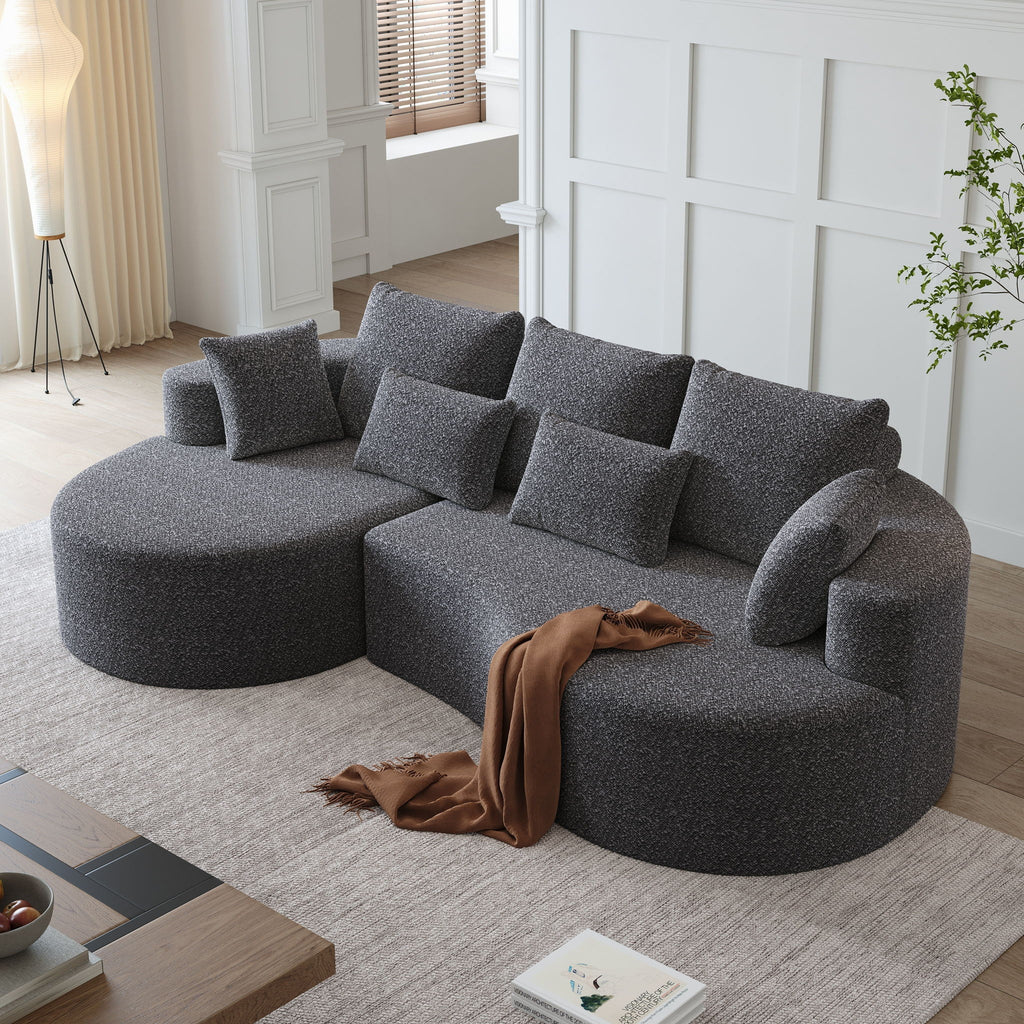 Curved Oversized Sectional Sofa With Extra Deep Seat