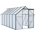 Polycarbonate house Raised Base And Anchor Aluminum Heavy Duty Walk-In houses For Outdoor Backyard In All Season