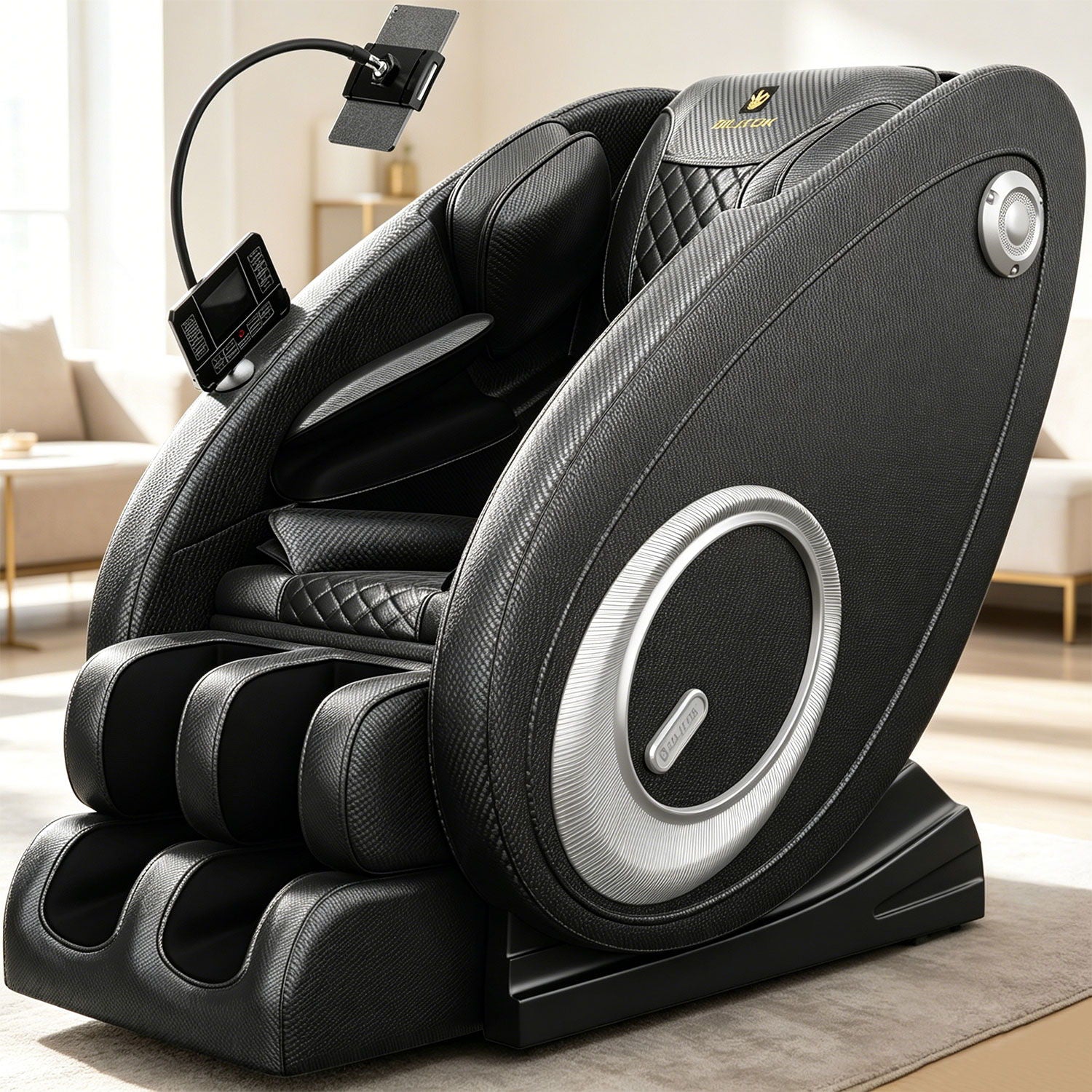 Massage Chair Recliner, Zero Gravity With Full Body Air Pressure - Black